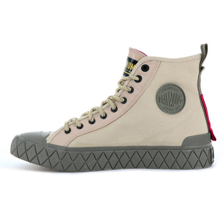 Baskets Palladium Palla Ace Supply Mid High Tops Femme Kaki | FR FIV938N